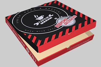 Коробка для пиццы. Печать логотипа